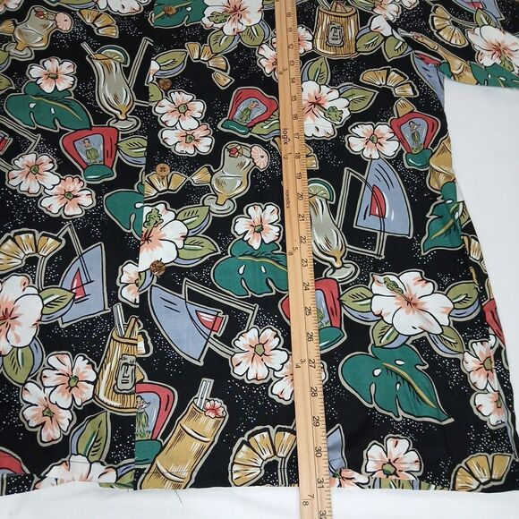 Joe Kealoha Original Men's Short Sleeve Hawaiian Rayon Shirt XL Tiki Cocktails - Picture 4 of 6